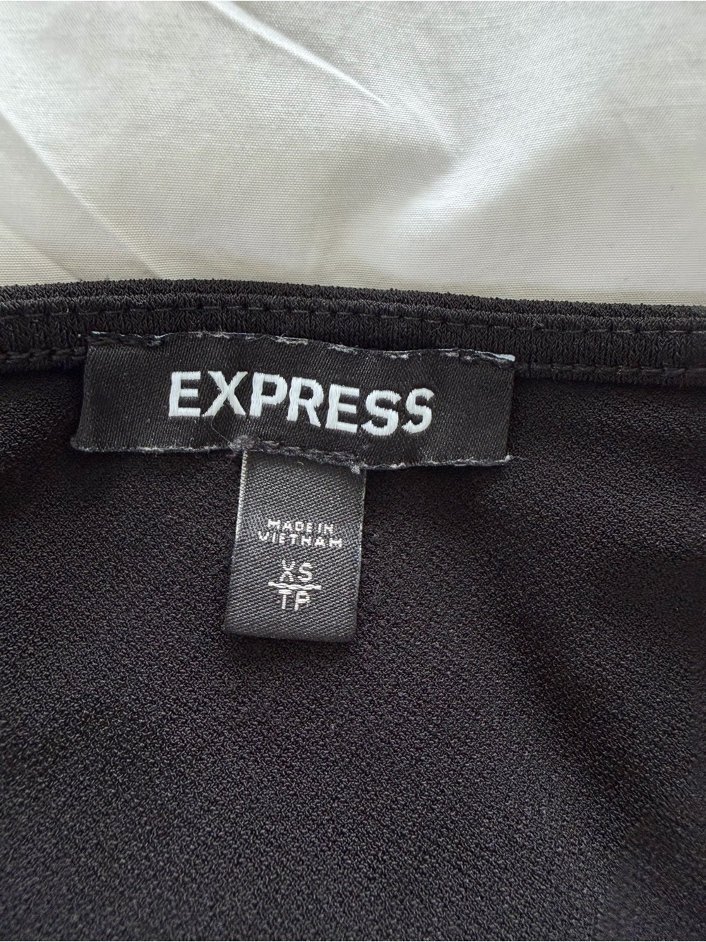 Express Black Square Neck Puff Sleeve Tee - Picture 2 of 2